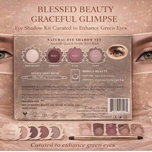 Blessed Beauty Eye Shadow Set— Warm tones for Green Eyes “Graceful Glimpse”